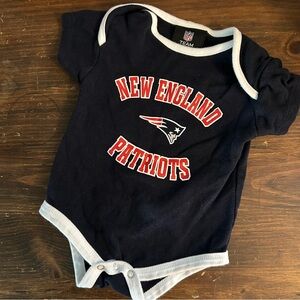 New England Patriots NFL Team Apparel Baby Kids Onesie Navy and White